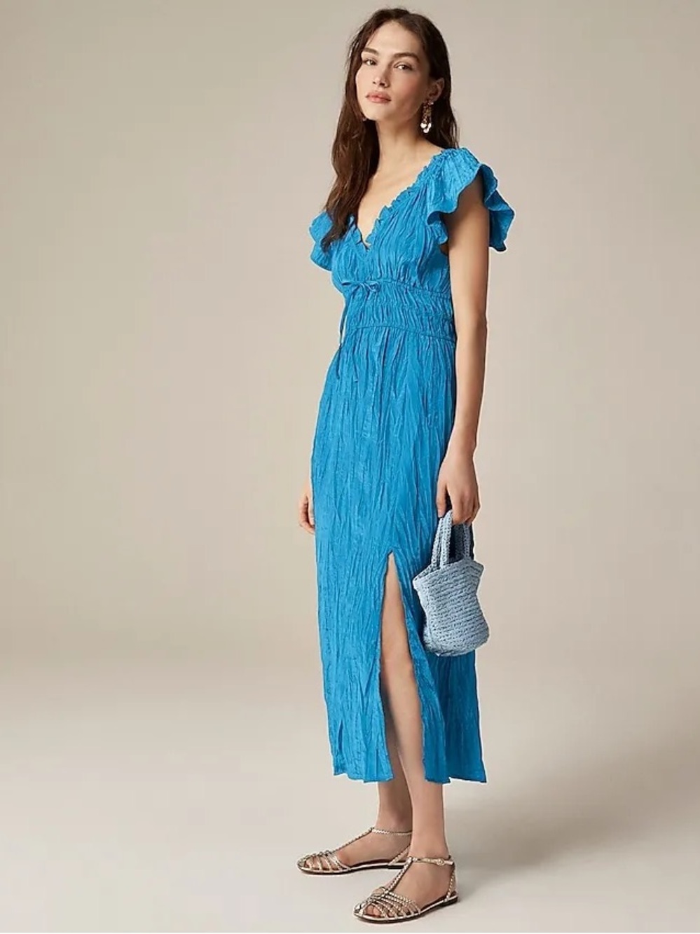 J. Crew Blue Palermo Dress size xs NWT